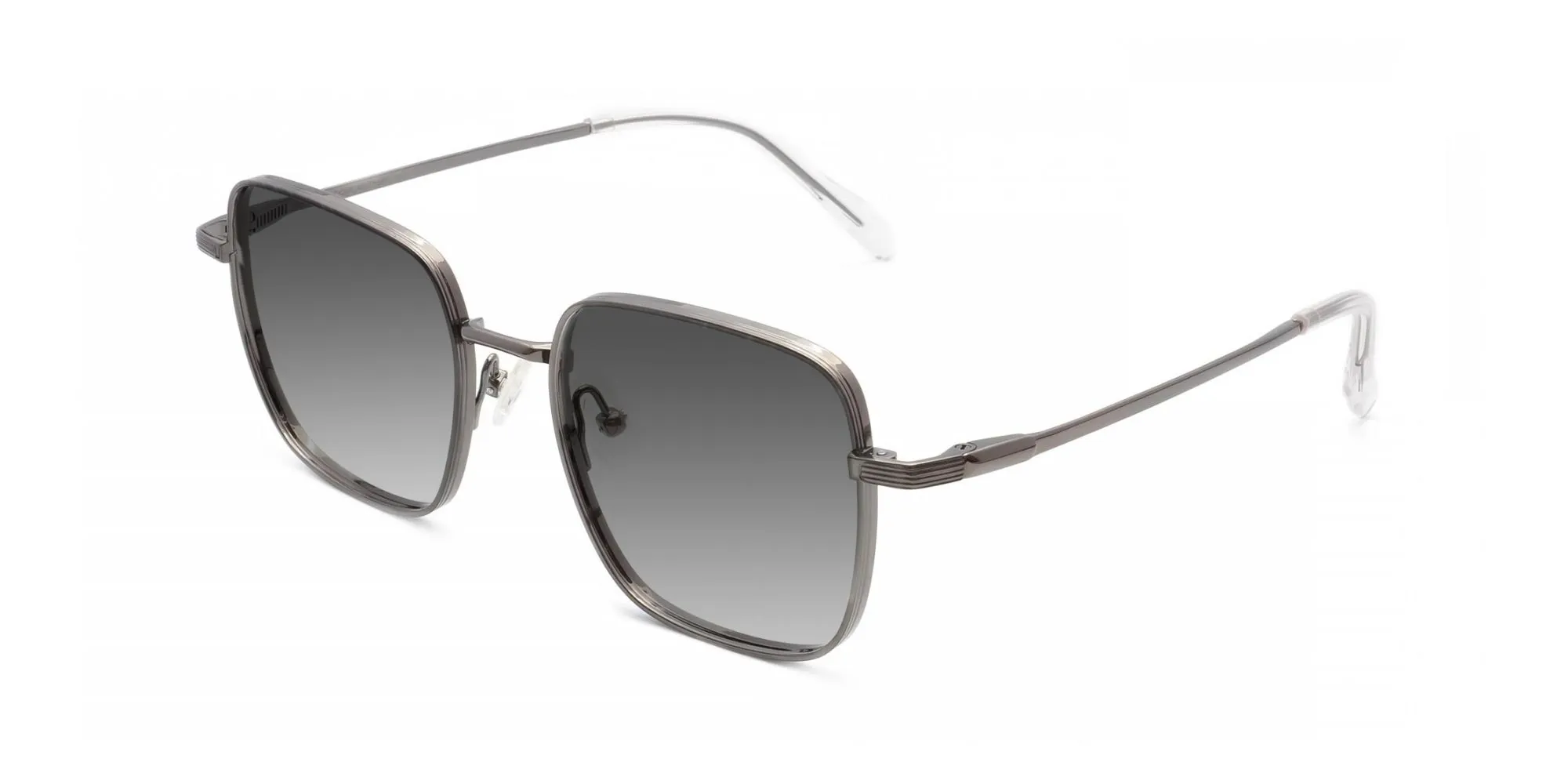 Square Grey Tinted Sunglasses-1