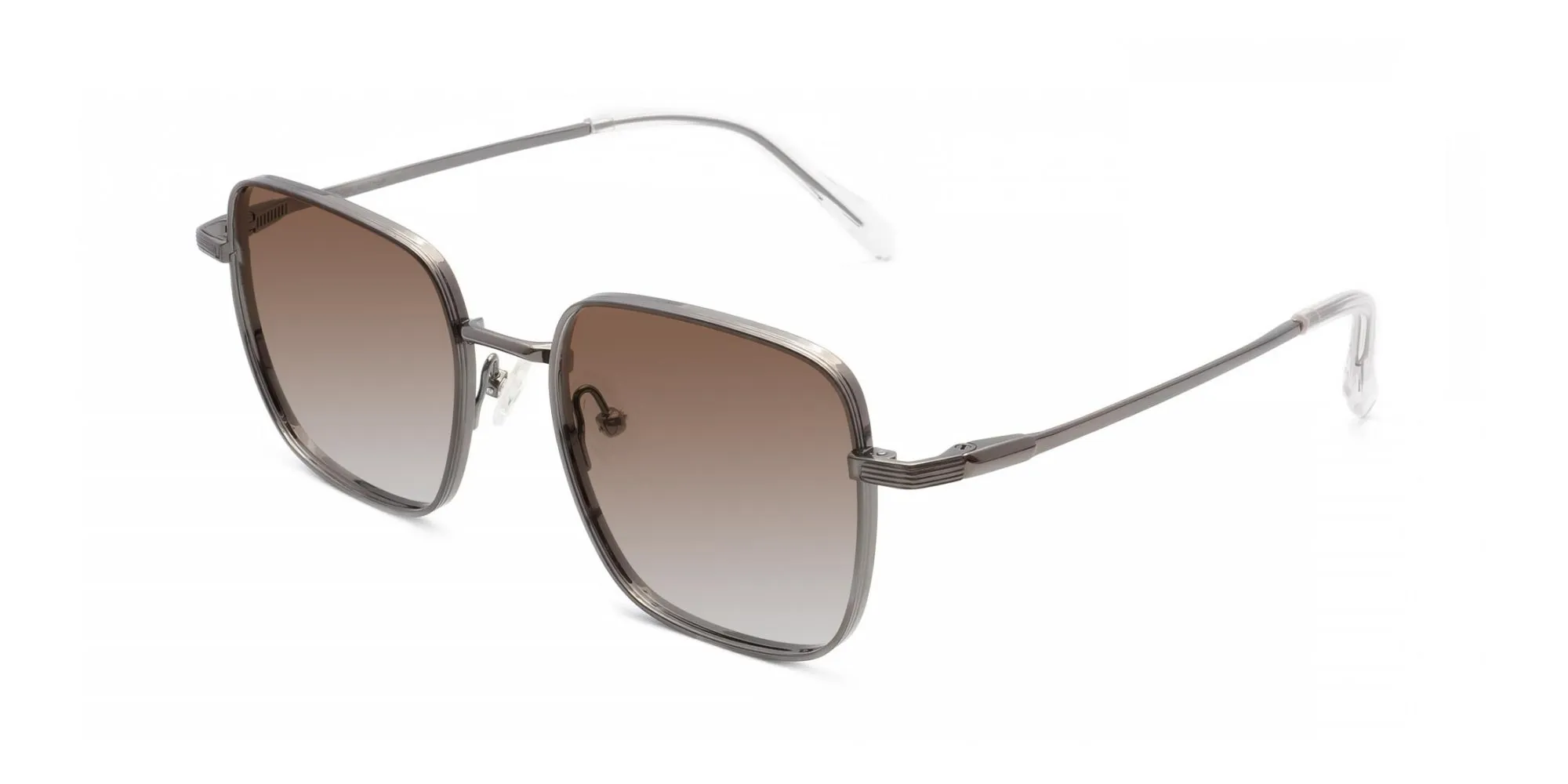 Square Brown Tinted Sunglasses-1