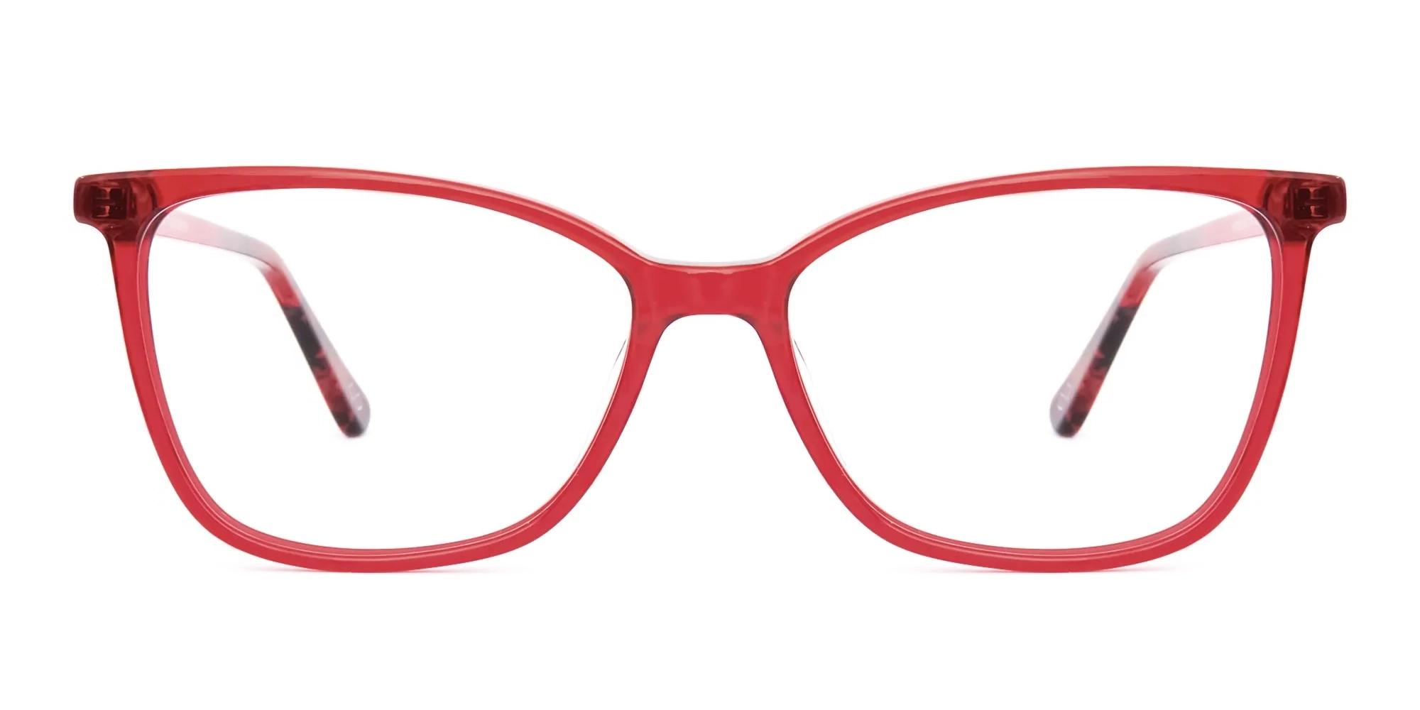 clear red glasses