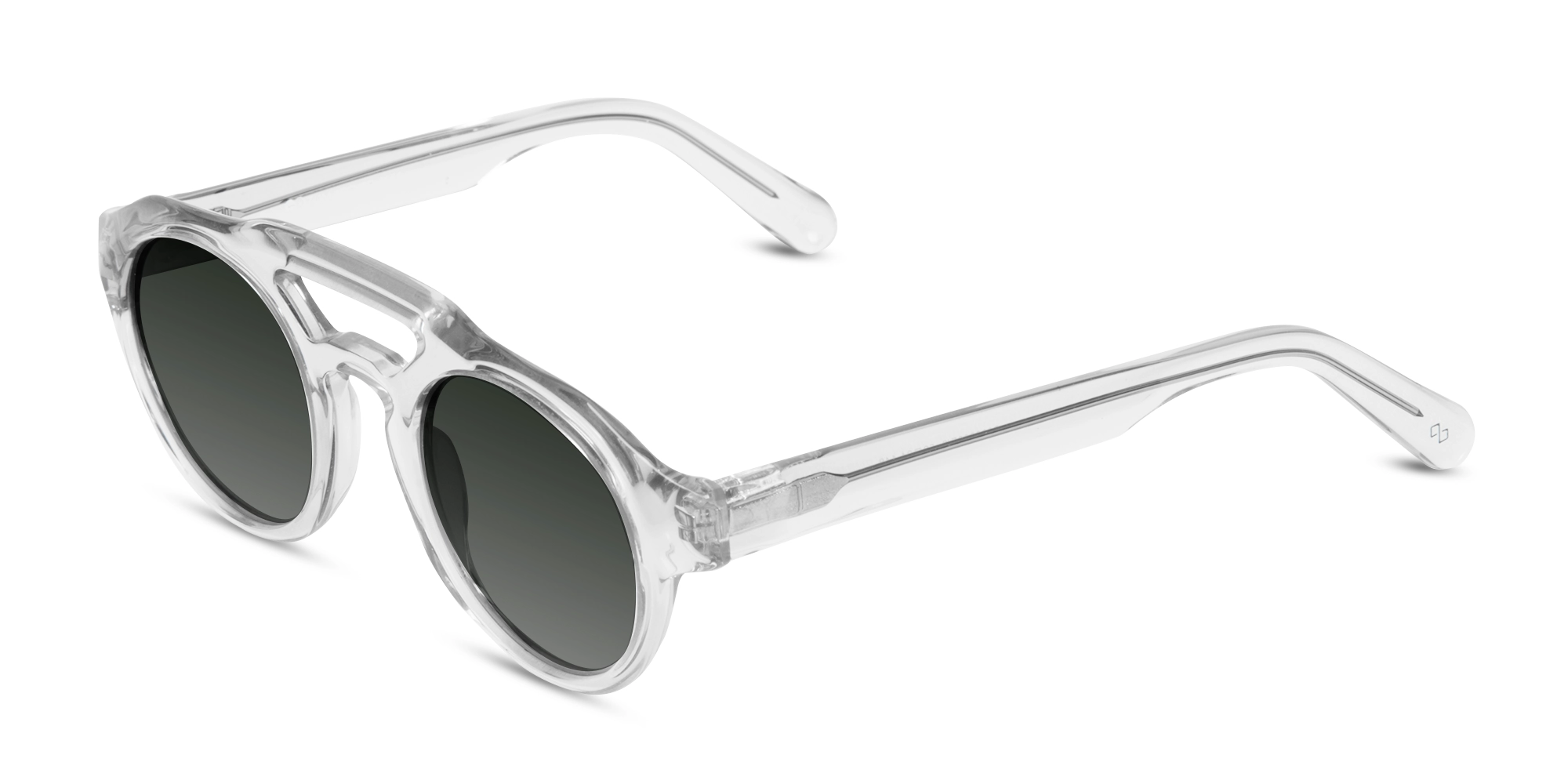 Clear Pilot Sunglasses-1