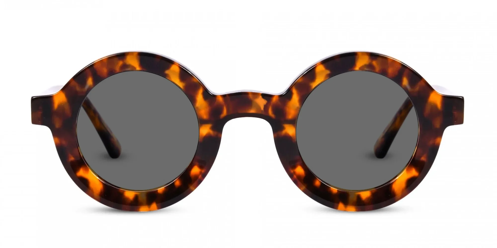 Round Tortoise Shell Sunglasses-1