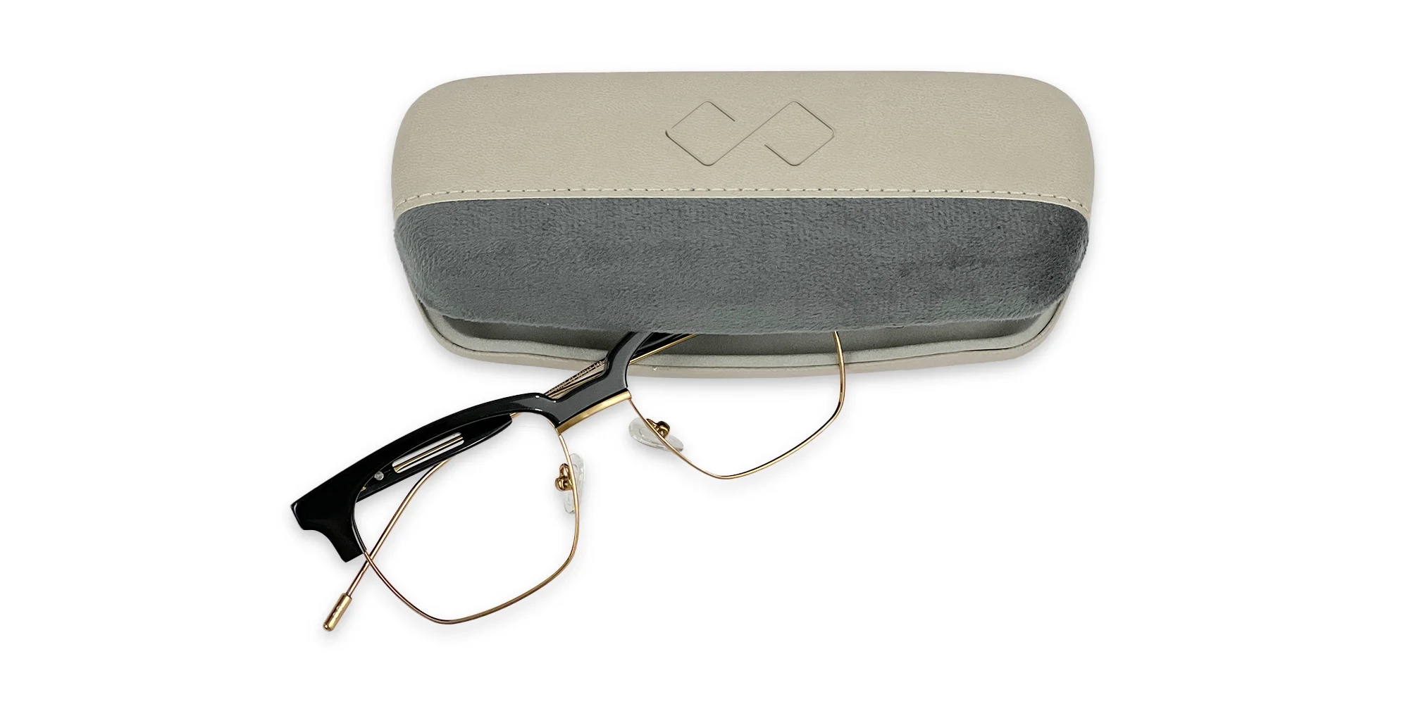 Grey Hard Case Eyeglass Case