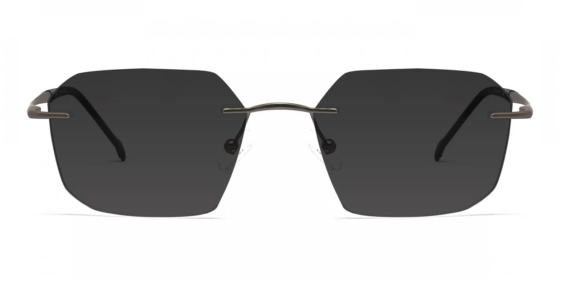 Grey rimless sunglasses  