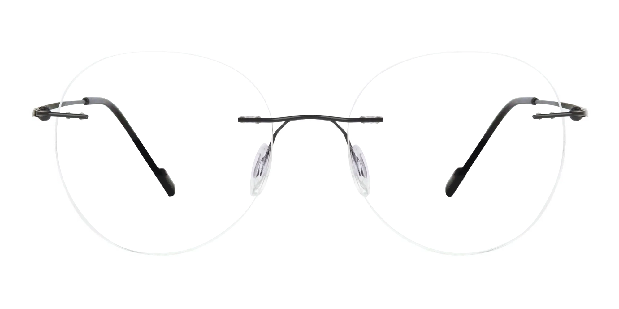 Black Rimless Round Glasses-1