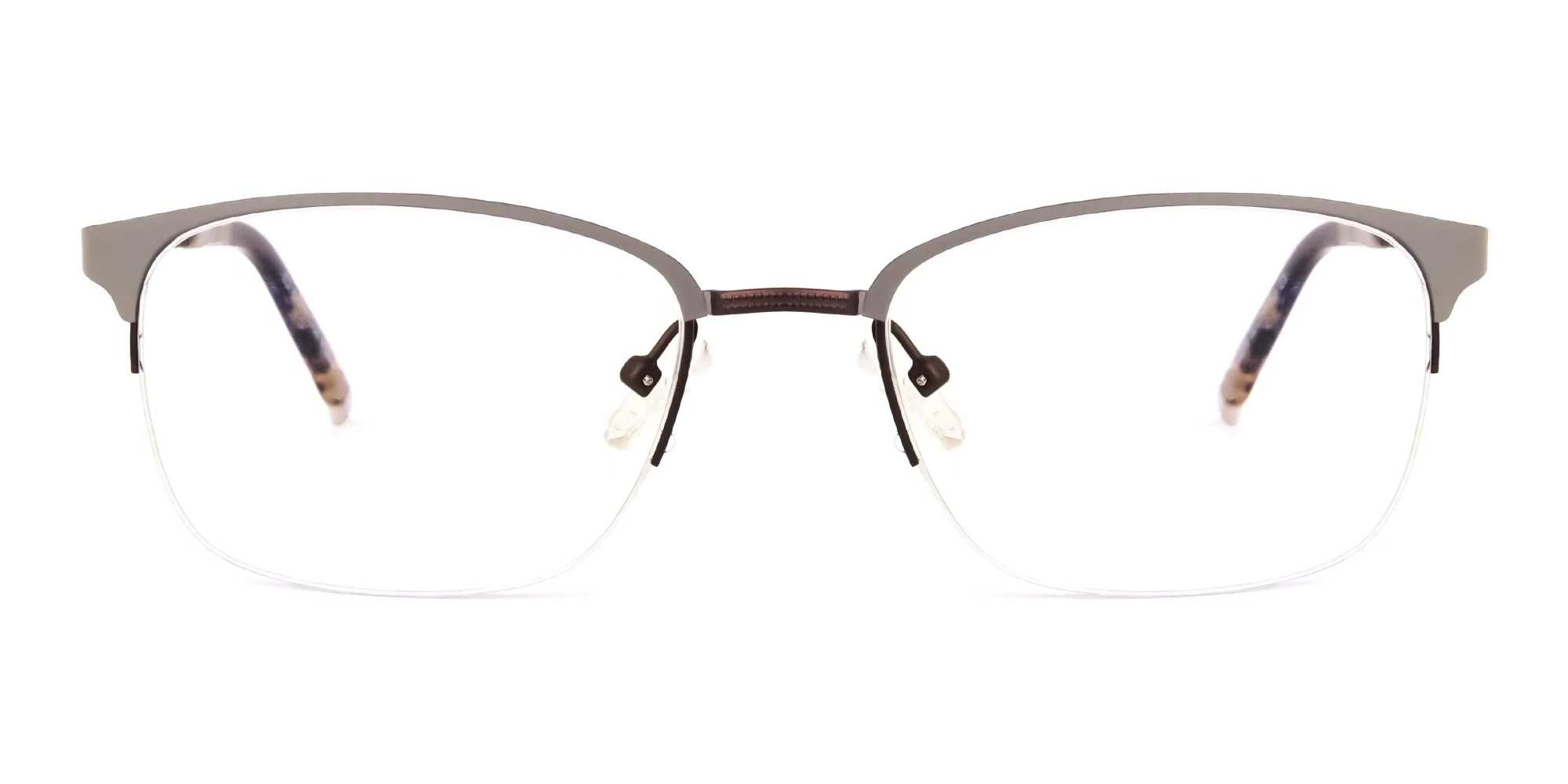 rectangular gunmetal half-rim-glasses frames-2