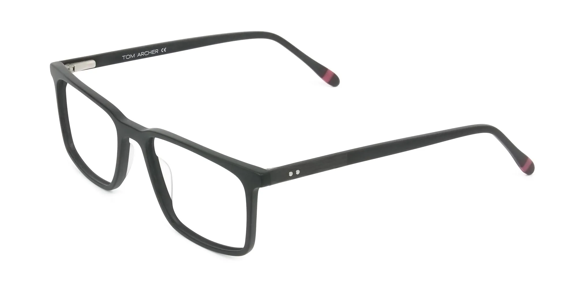 Designer Matte Black Optical Glasses - 2