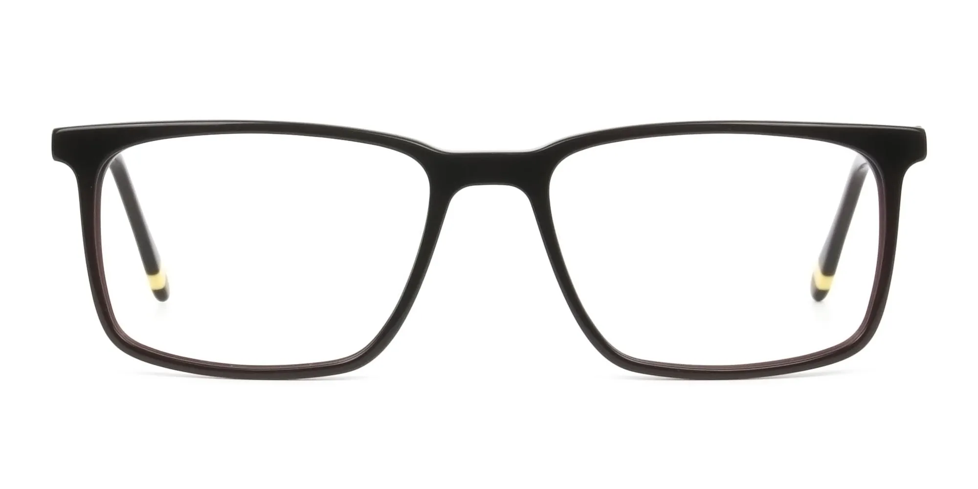 Designer Dark Brown Glasses Rectangular - 2