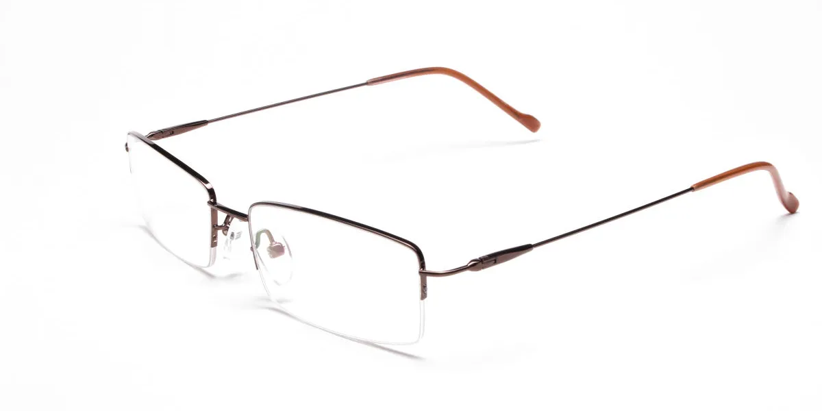 Smart Brown Rectangular Glasses -2