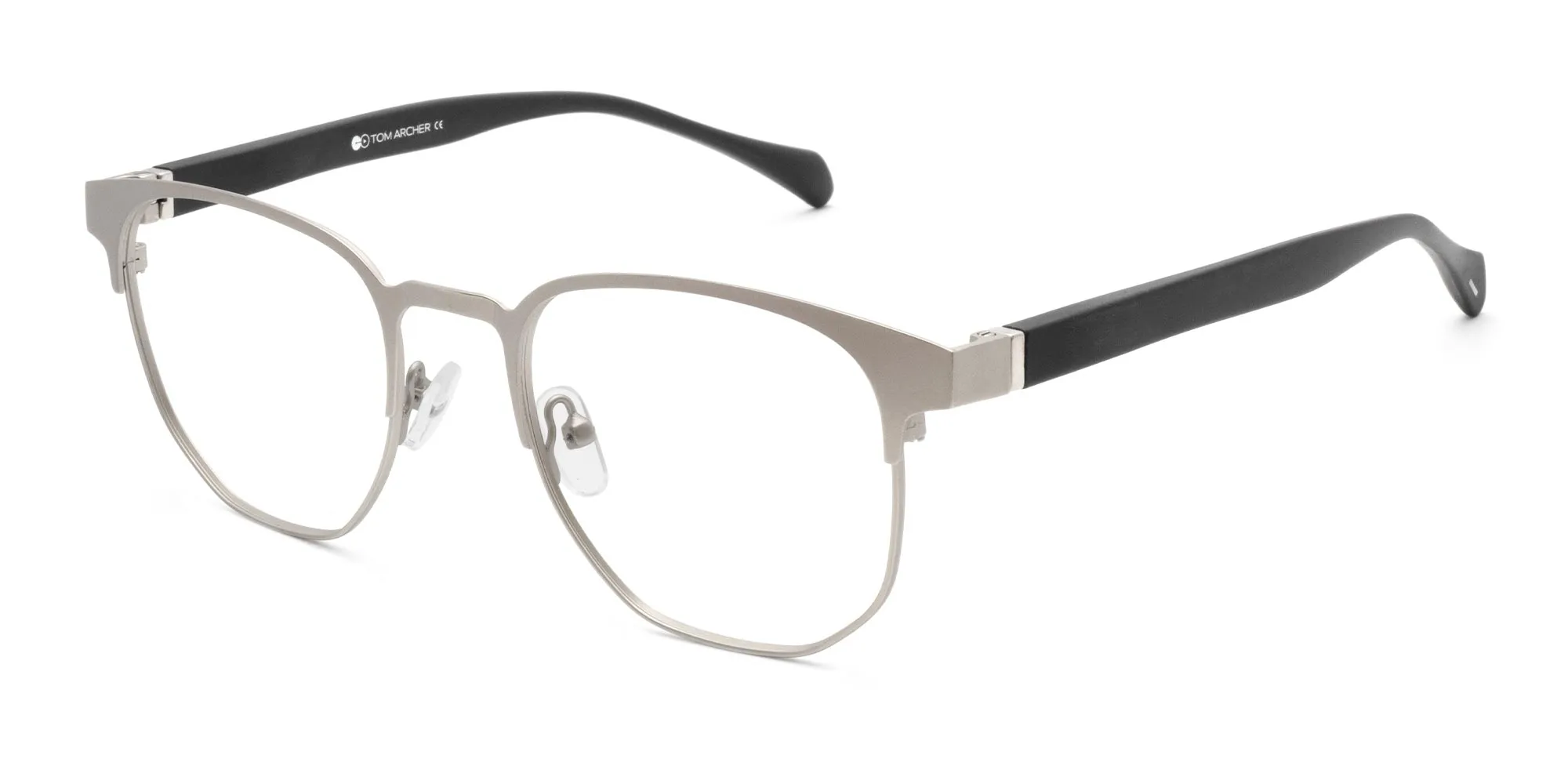 Silver Metal Frame Glasses-2