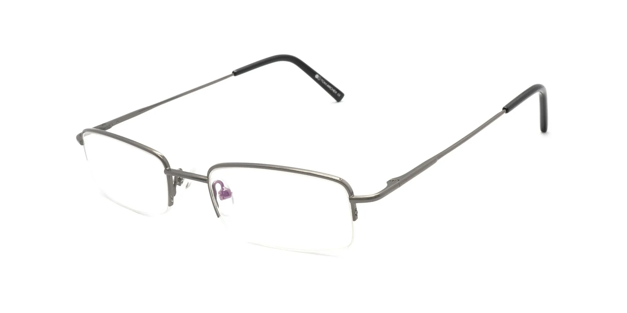 half metal frame glasses-2