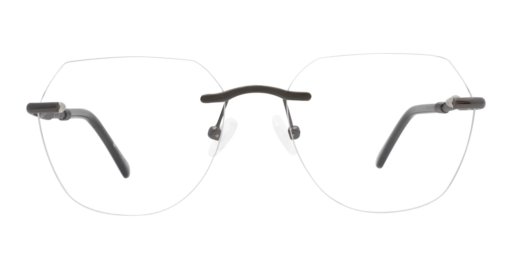Hexagonal Rimless Glasses-2
