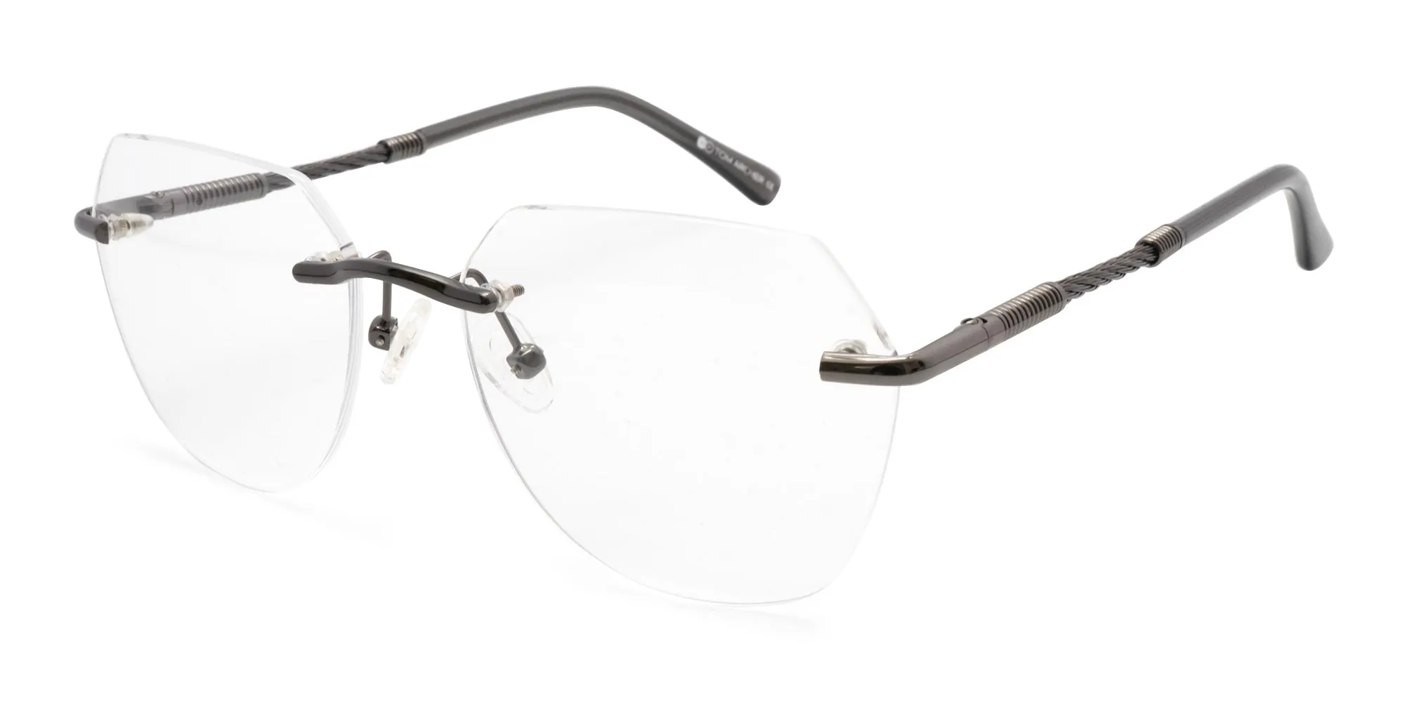 Hexagonal Rimless Glasses-2