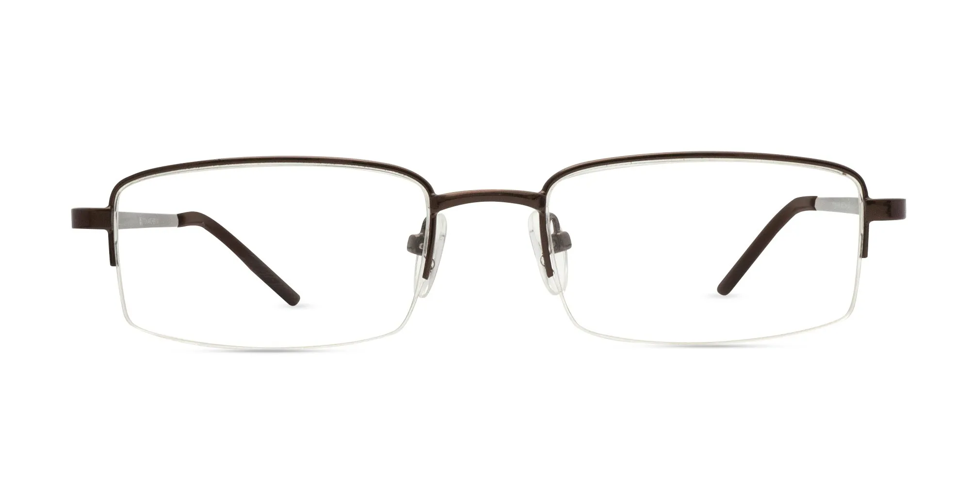 Brown Half Rim Glasses-1