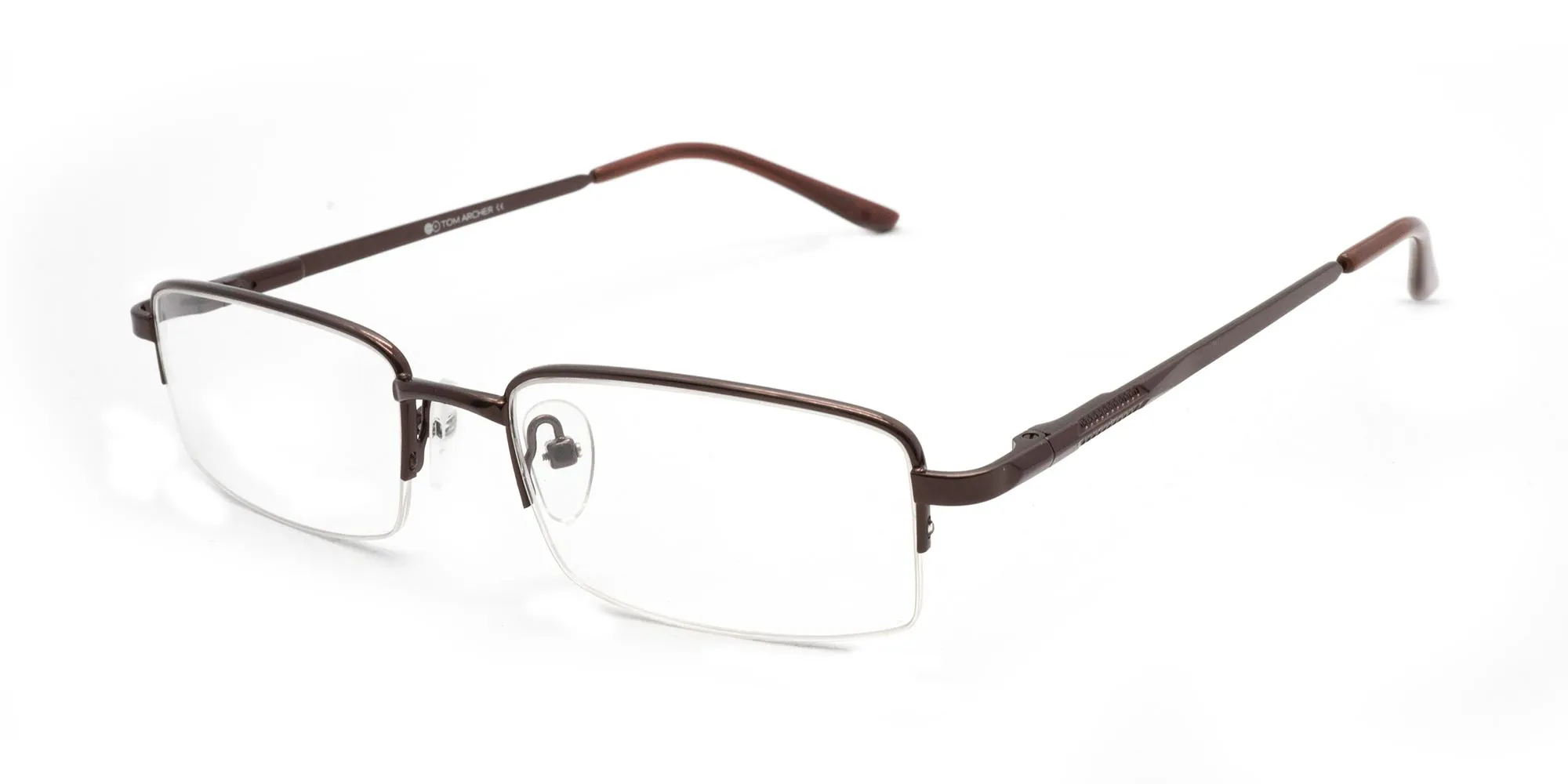 Brown Half Rim Glasses-1