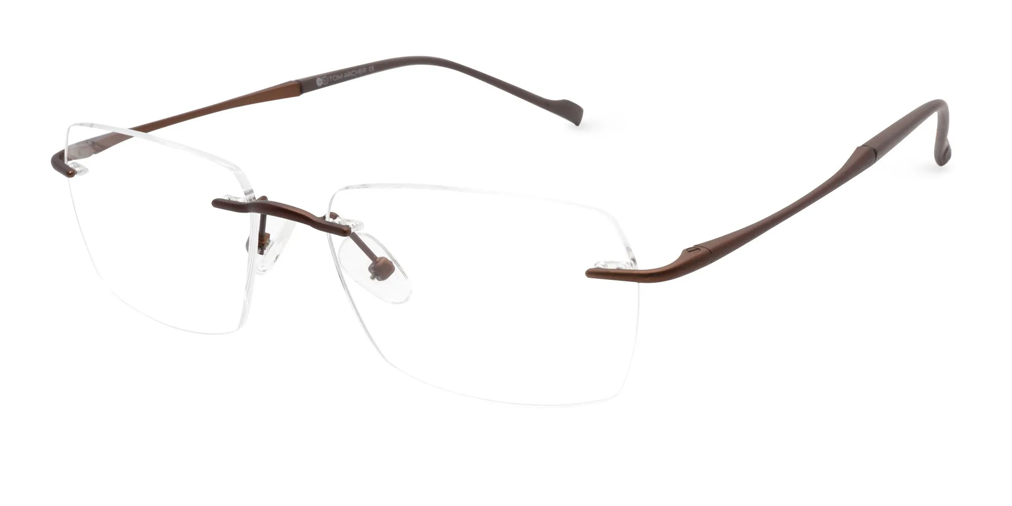 Brown Frameless Glasses Frames-2