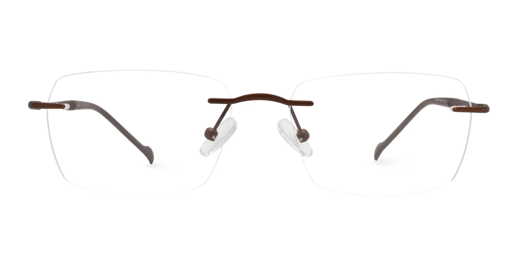 Brown Frameless Glasses Frames-2
