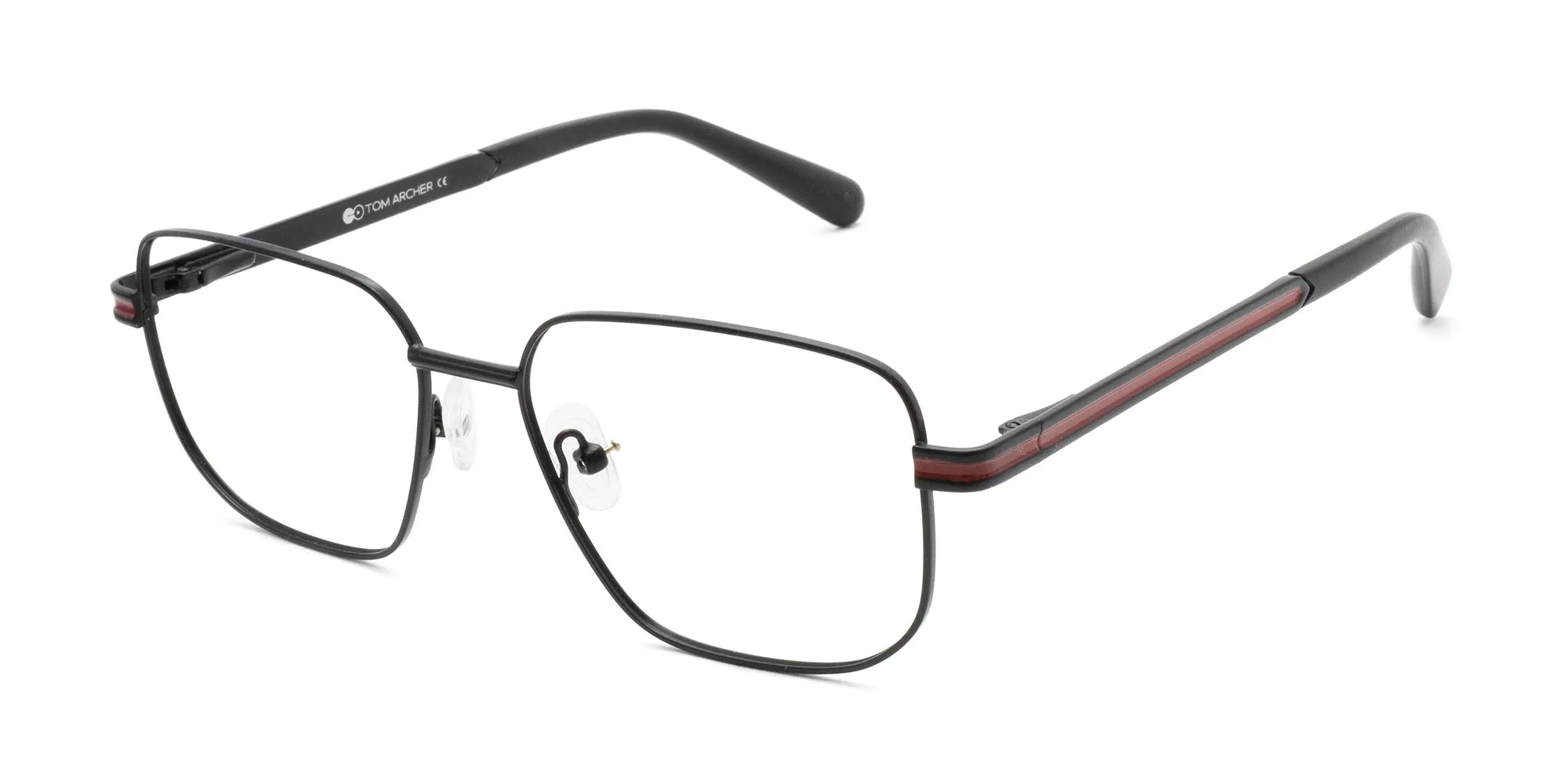 Black Square Frame Metal Glasses