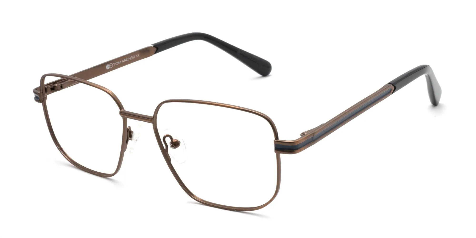 Copper Brown Metal Eyeglass Frames-2