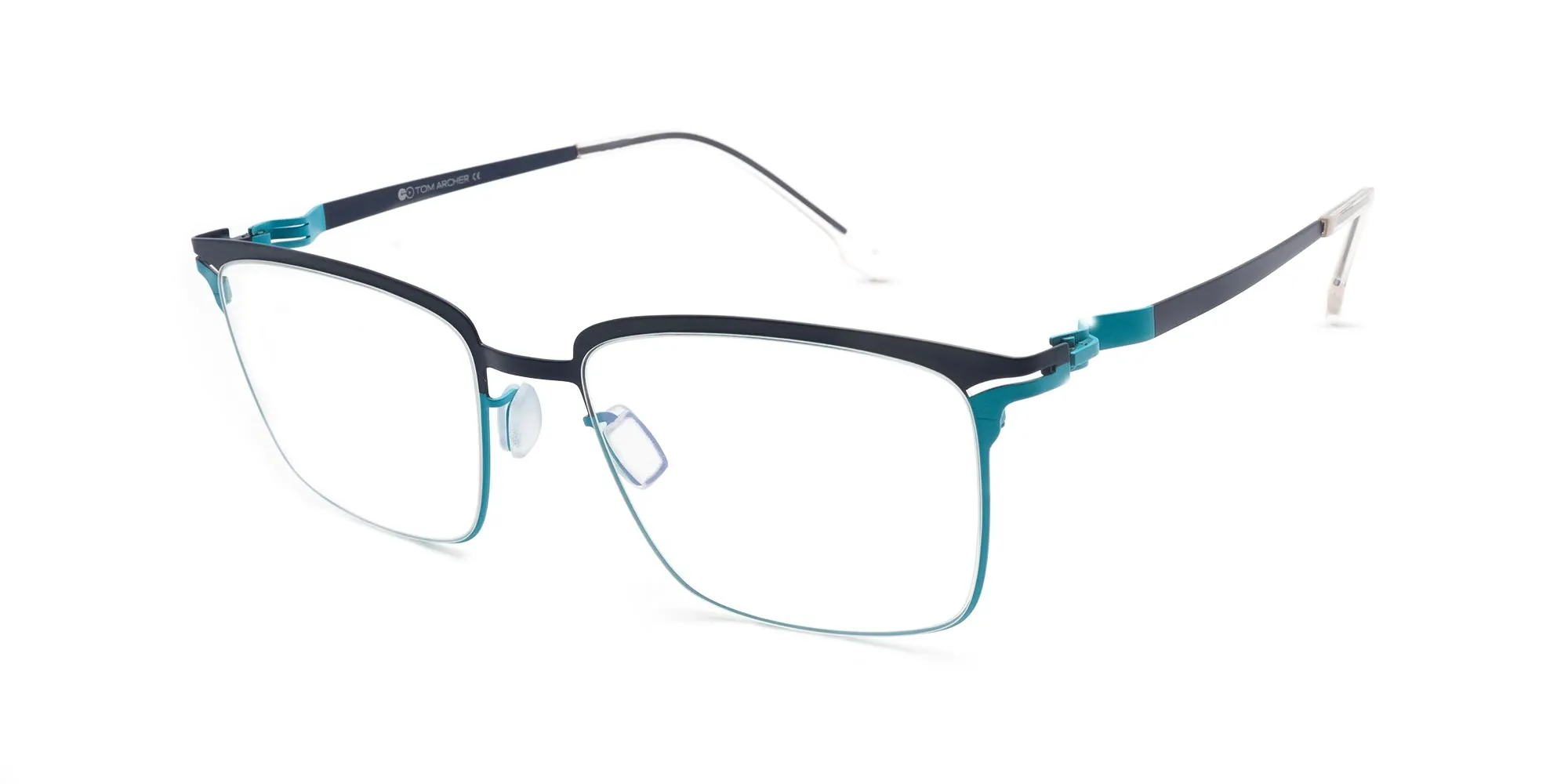 Metallic Aque and Metallic Navy Blue Frame Glasses-2