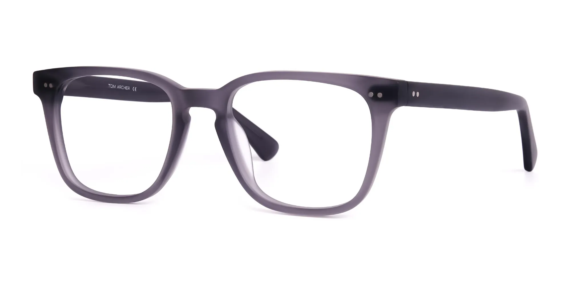 matte grey full rim square glasses frames