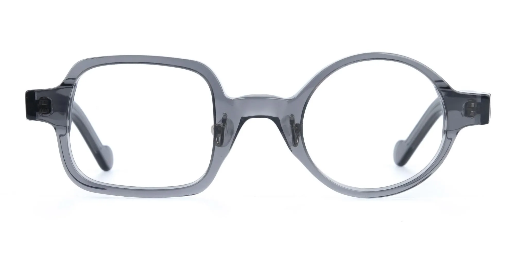 Asymmetric Round and Square Eyeglasses-2