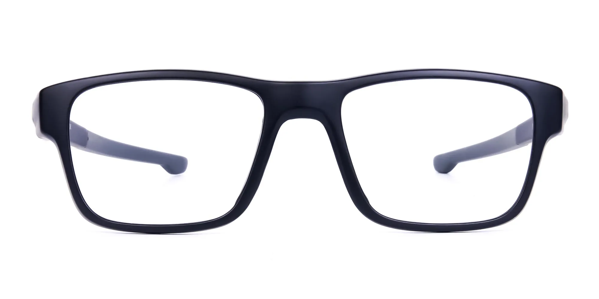 Rectangular Matte Black and Grey sports goggles