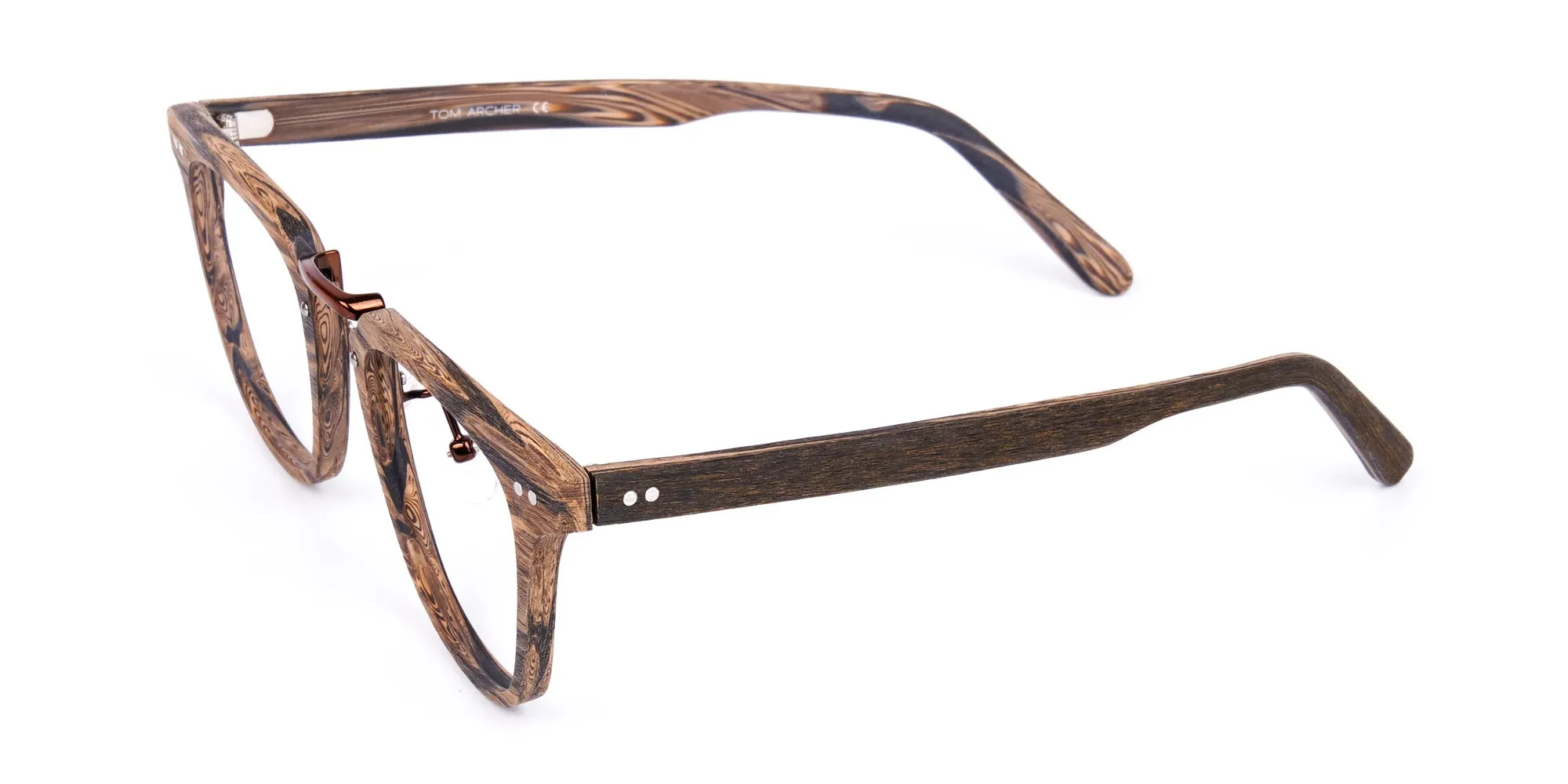 Walnut Brown Full Rim Wooden Glasses-2