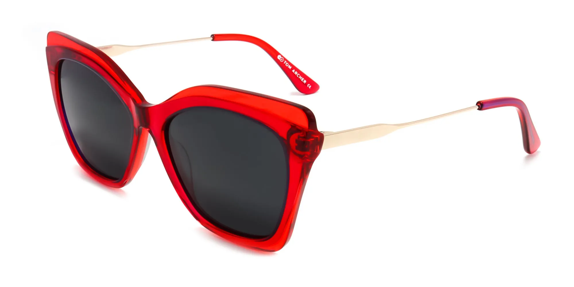 Red Frame Sunglasses-2