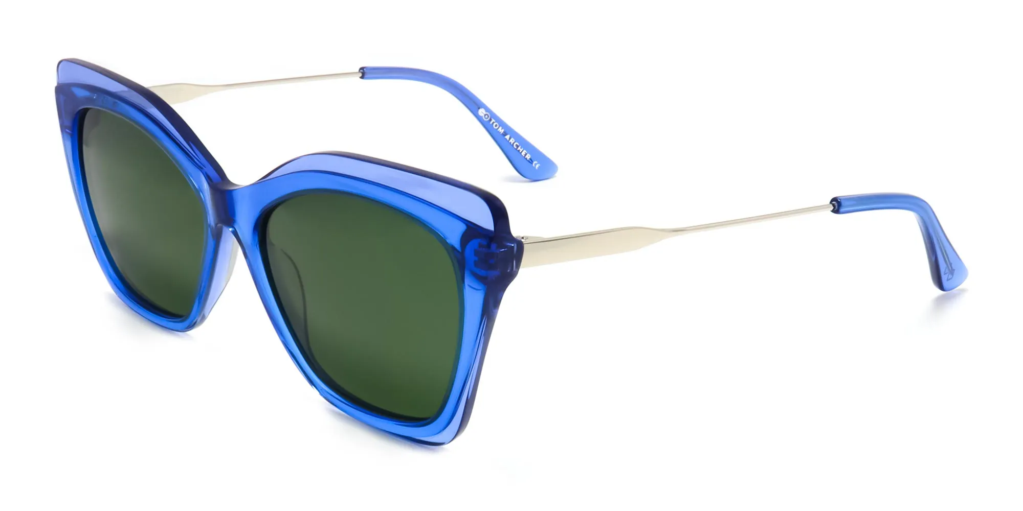 Cat Eye Blue Sunglasses