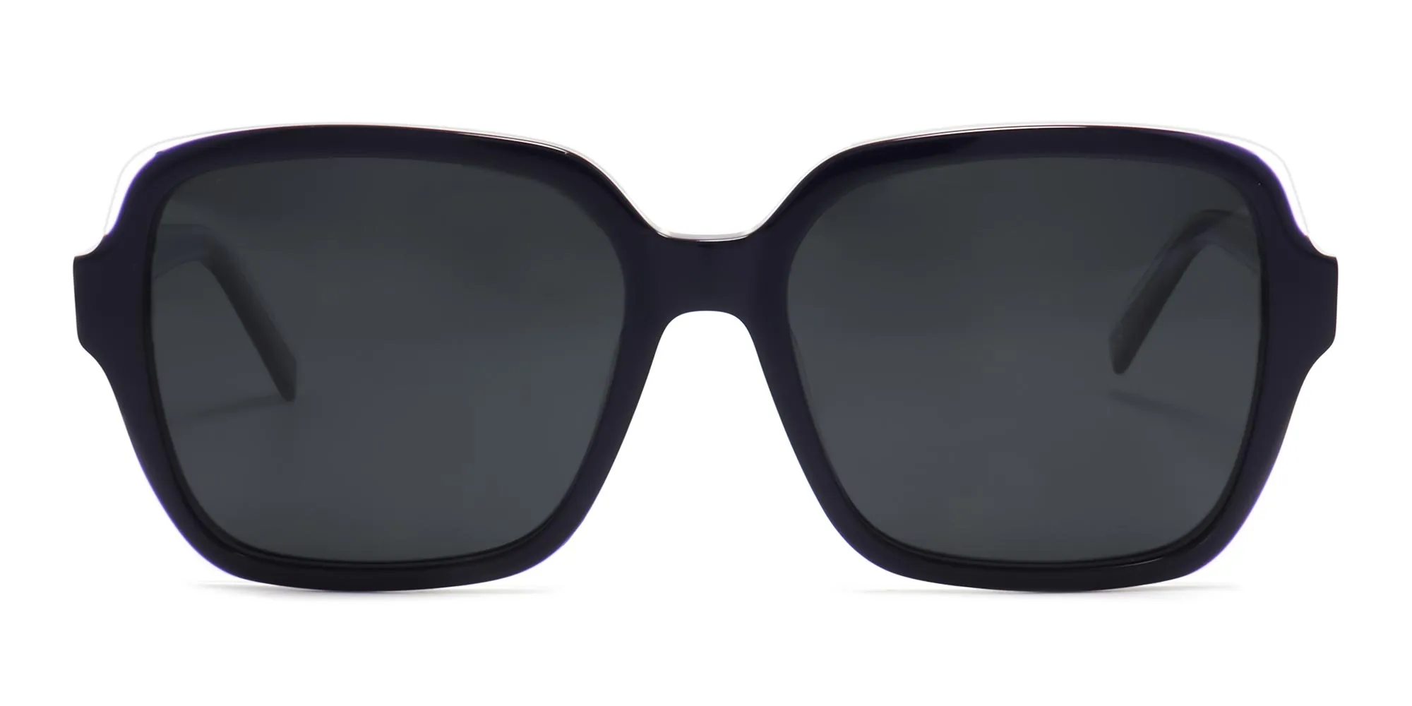 Blue Square Frame Sunglasses