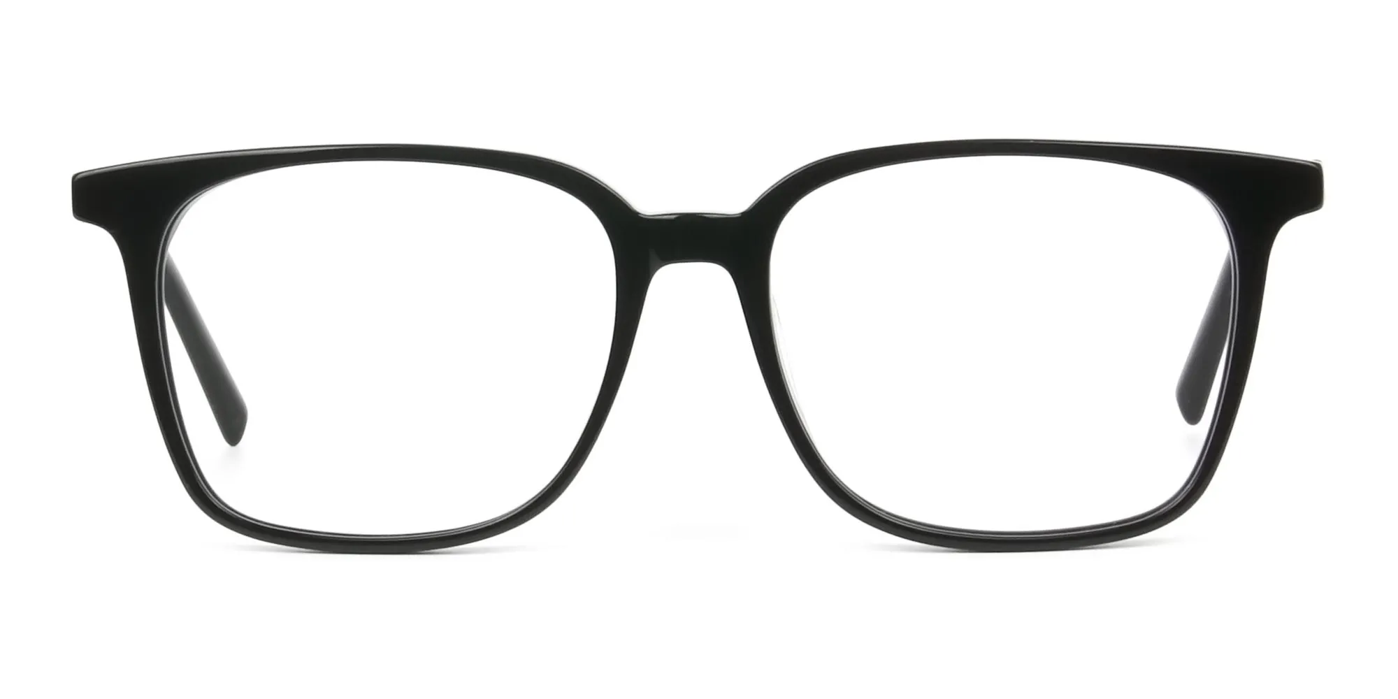 Square Glasses in Black - 2
