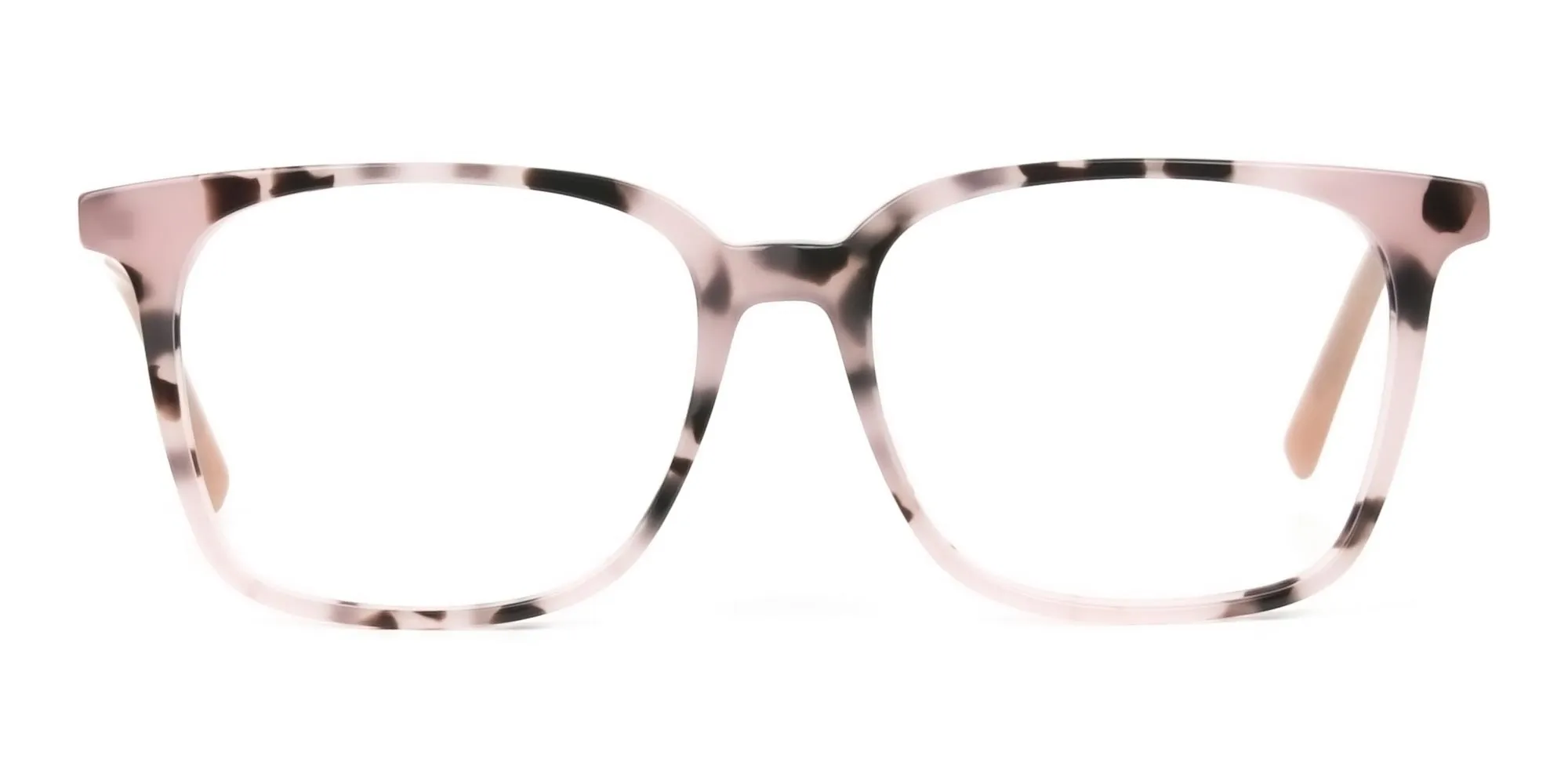Square Nude Tortoise Glasses - 2