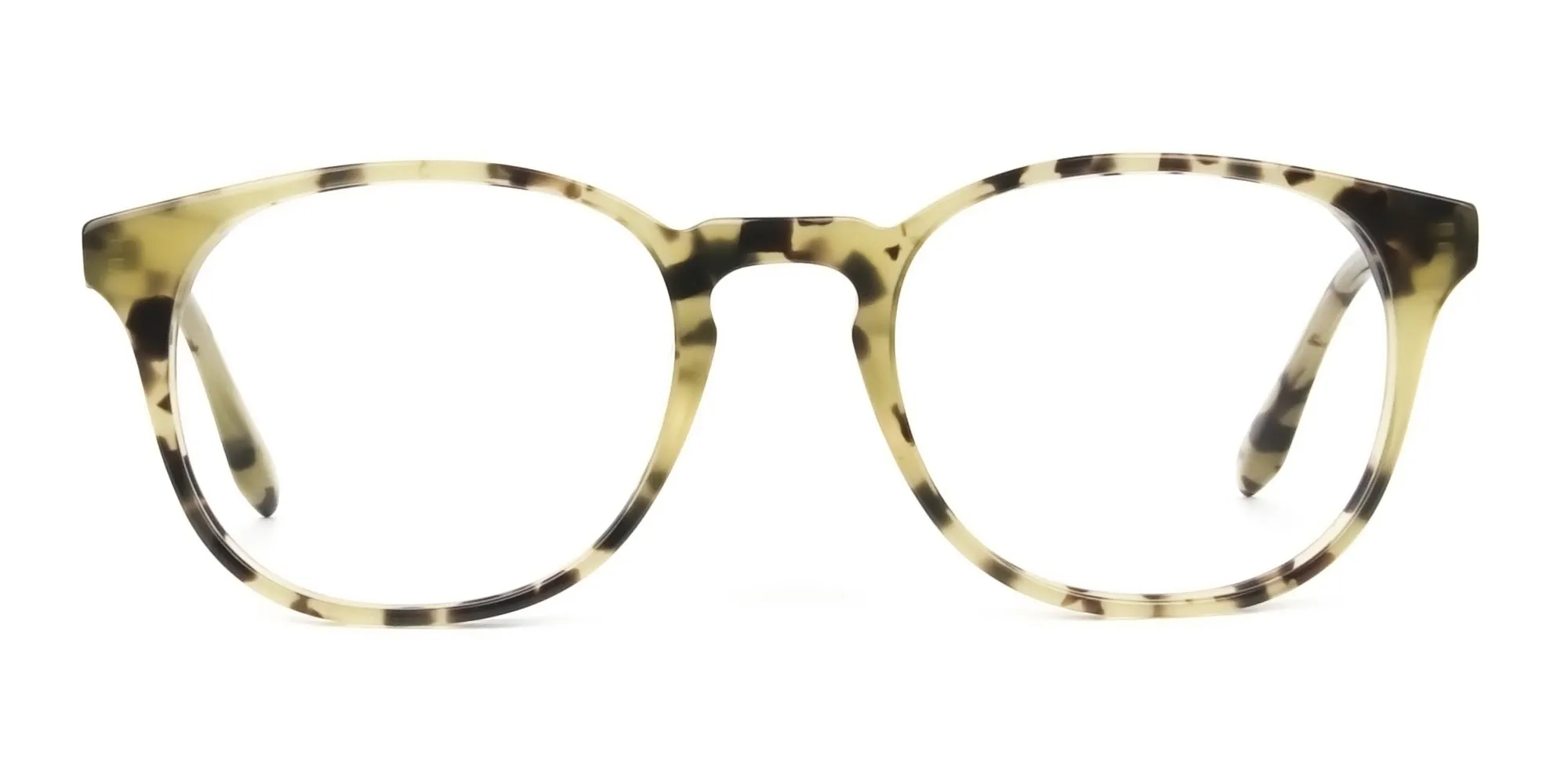 Keyhole Marzipan Tortoise Eyeglasses in Square  