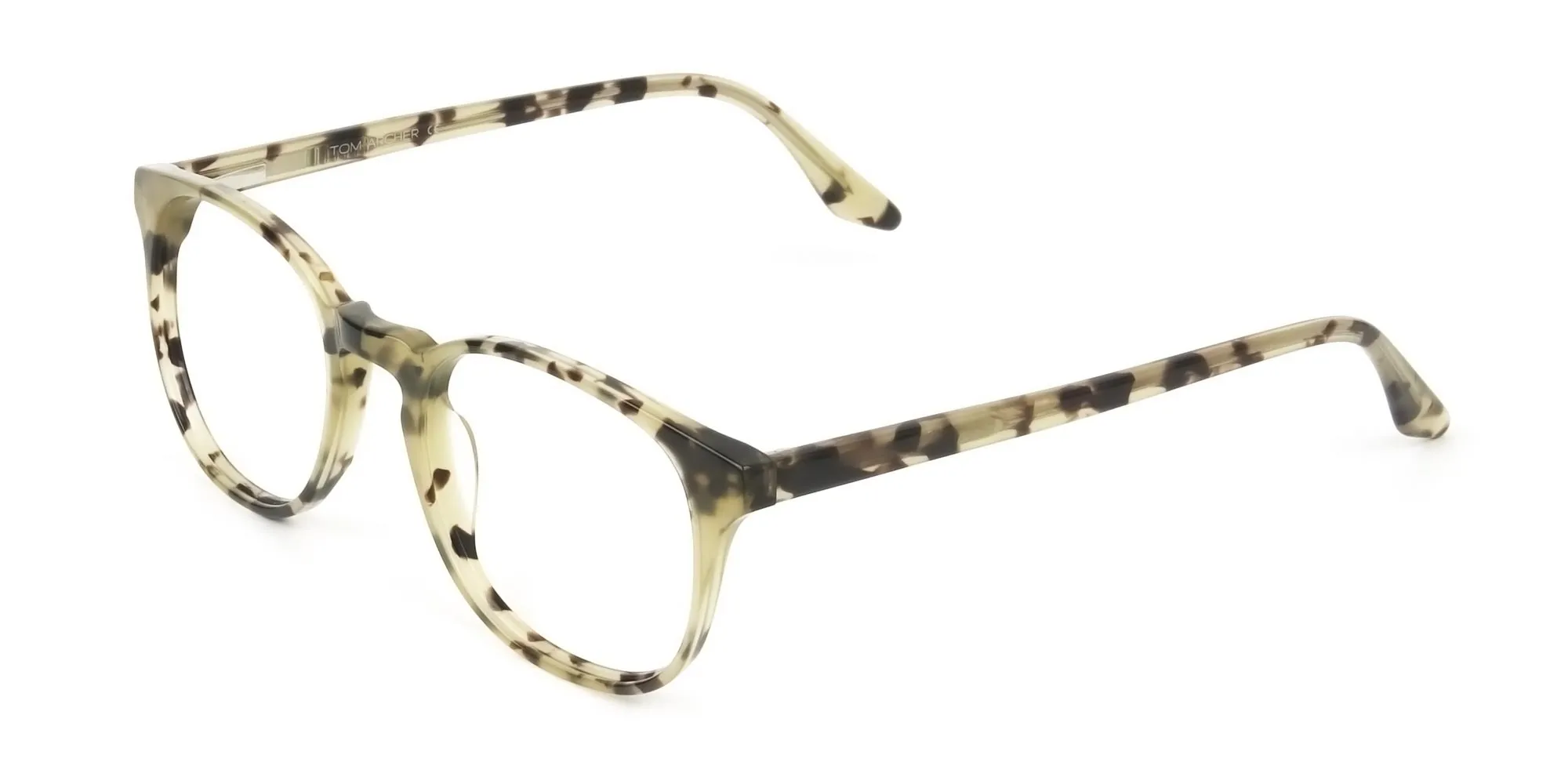 Keyhole Marzipan Tortoise Eyeglasses in Square  