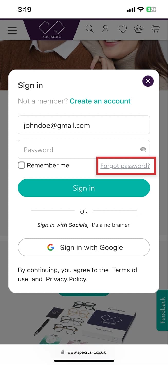 I forgot my password. How can I reset it?