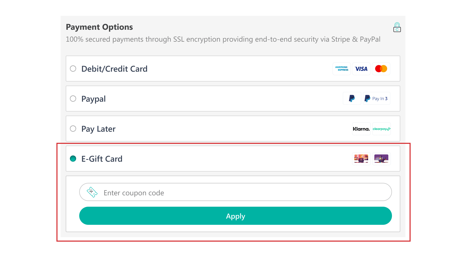 How do I redeem a gift card?