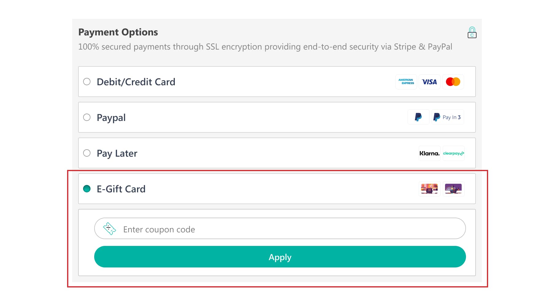 How do I redeem a gift card?