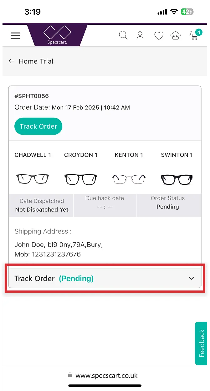 How can I track my home trial?