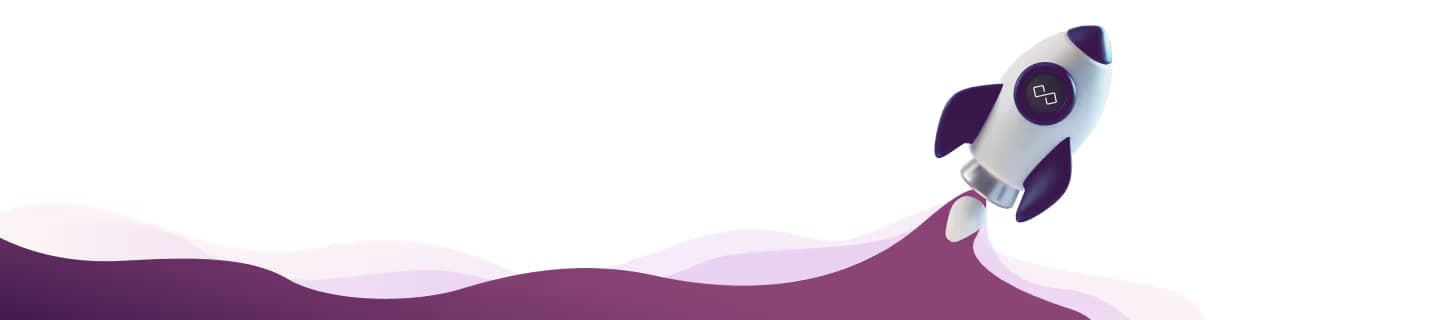 Specscart dispatch banner featuring a white and purple 3D rocket launching above abstract waves, symbolising free fast 24-hour eyewear delivery.