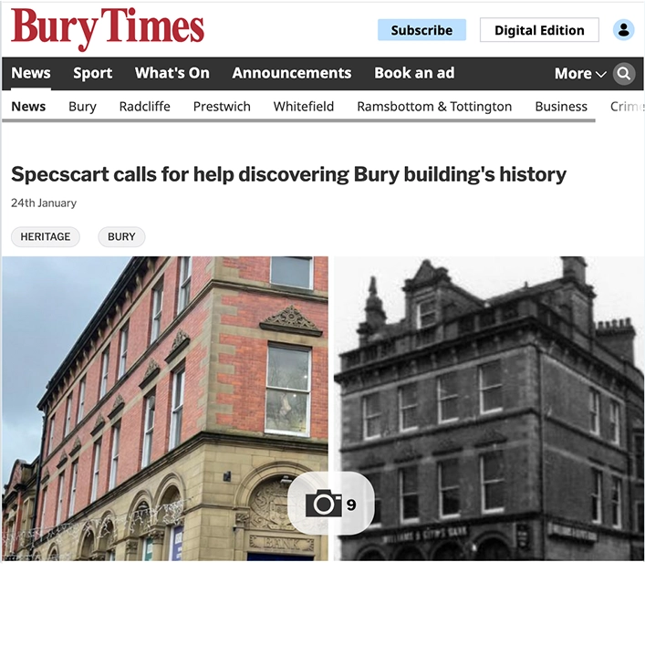 Specscart calls for help discovering Bury building's history