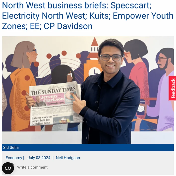 North West business briefs: Specscart; Electricity North West; Kuits; Empower Youth Zones; EE; CP Davidson