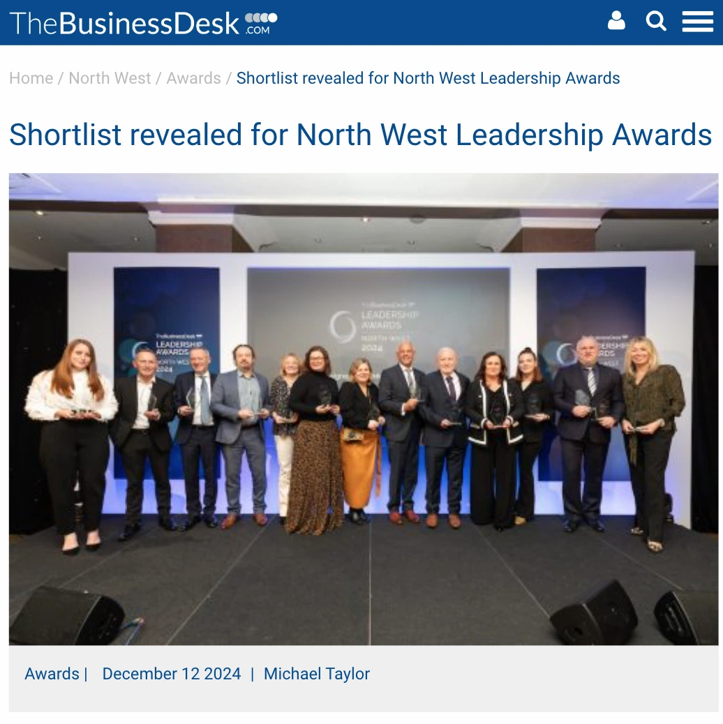 Shortlist revealed for North West Leadership Awards