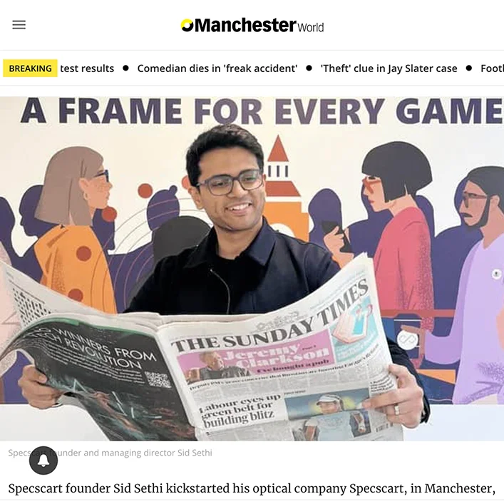 Manchester eyewear company Specscart makes Sunday Times list