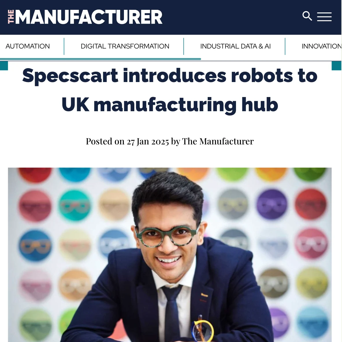 Specscart introduces robots to UK manufacturing hub