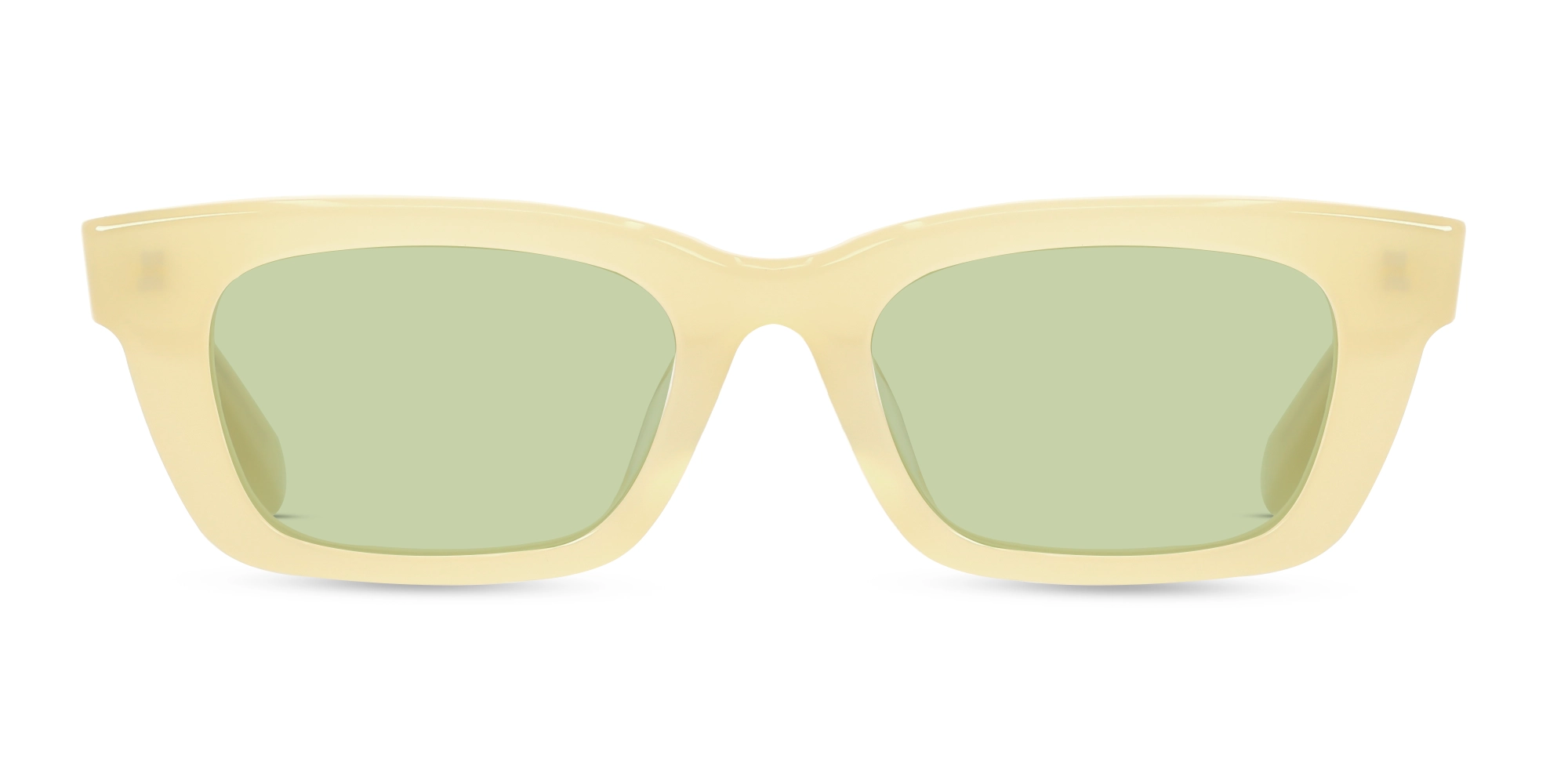 Rich Cream Acetate Full-Rim Rectangle Sunglasses-1