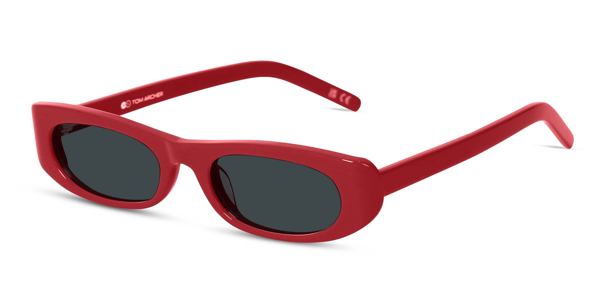 Maroon Red Rectangle Sunglasses 1