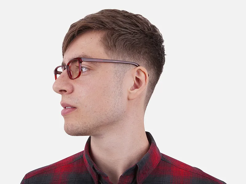 Red Square Glasses Online - 1