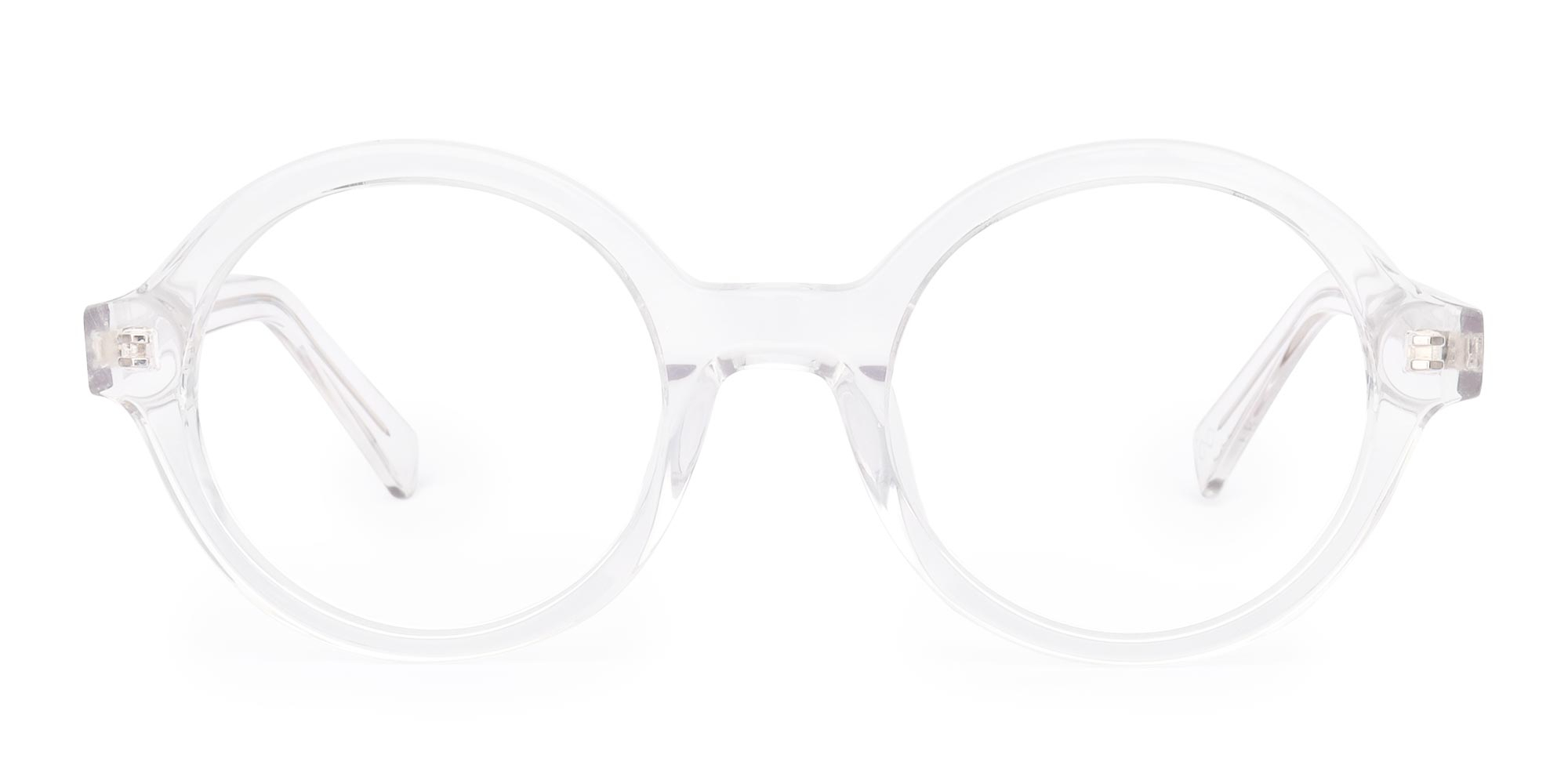 clear round blue light glasses-1