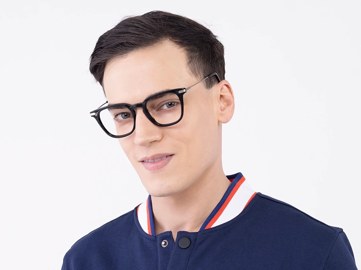 Square Black Frame Glasses 1