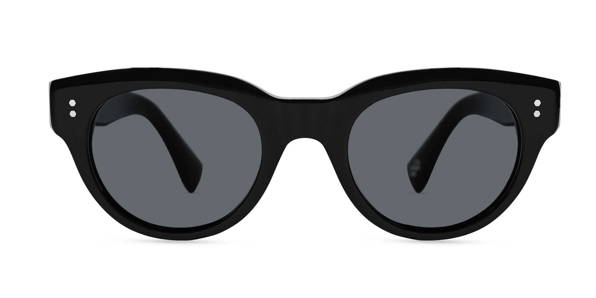 Black Cat-Eye Full Rim Acetate Sunglasses-1